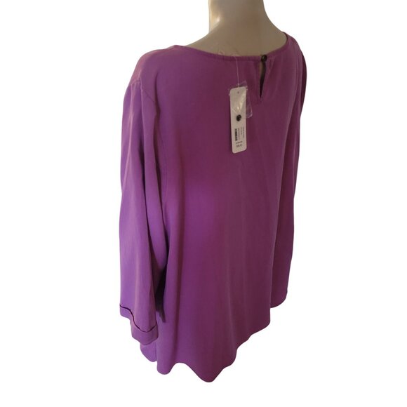 SOFT‎ SURROUNDINGS NEW Womens Pink Pleated Blouse 3/4 Sleeves Plus size 1X - Picture 5 of 12
